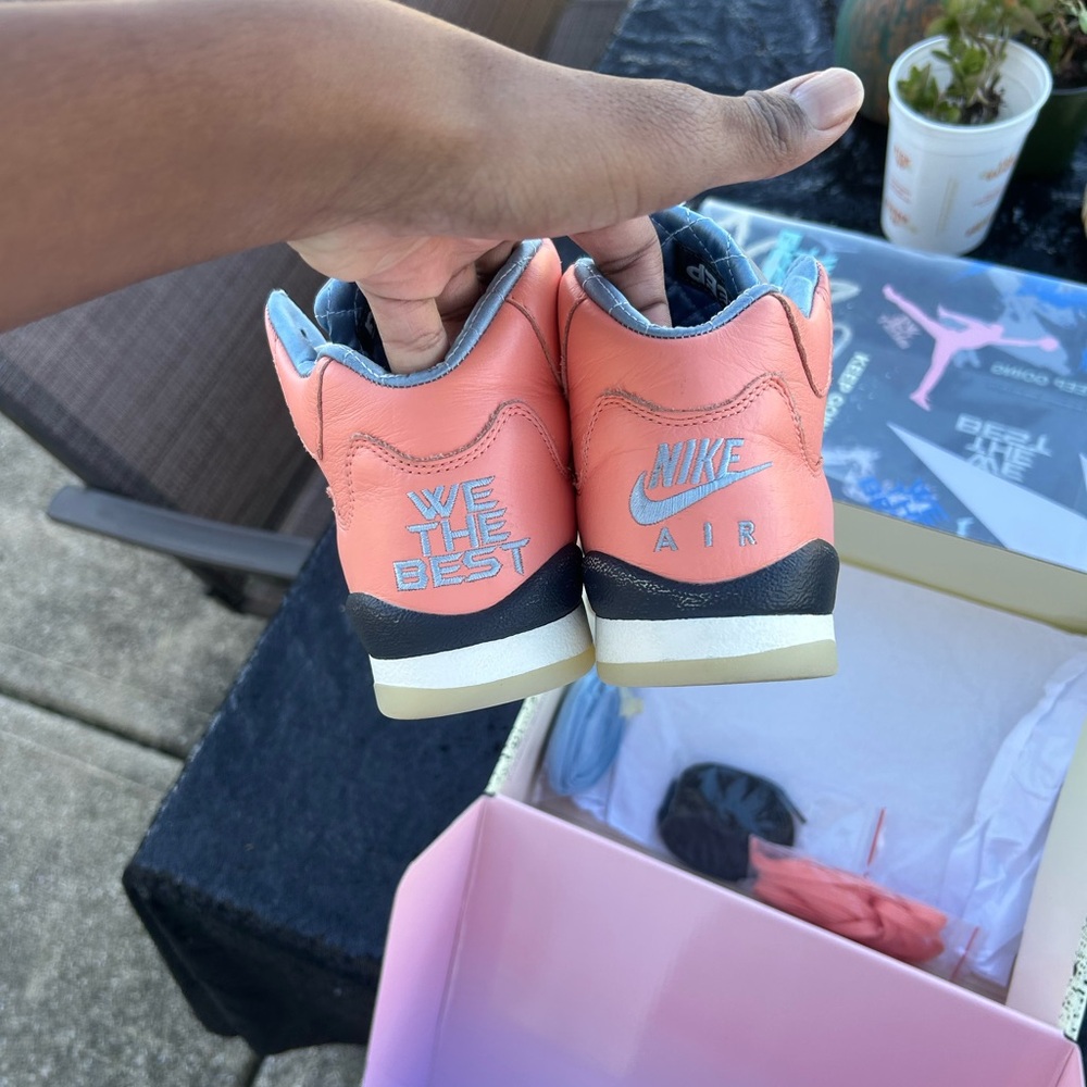 Nike Air Coral and Blue Sneakers